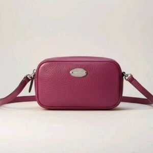 Coach Fuchsia Leather Camera Mini Crossbody Bag! 6"×1.5"×3.5"